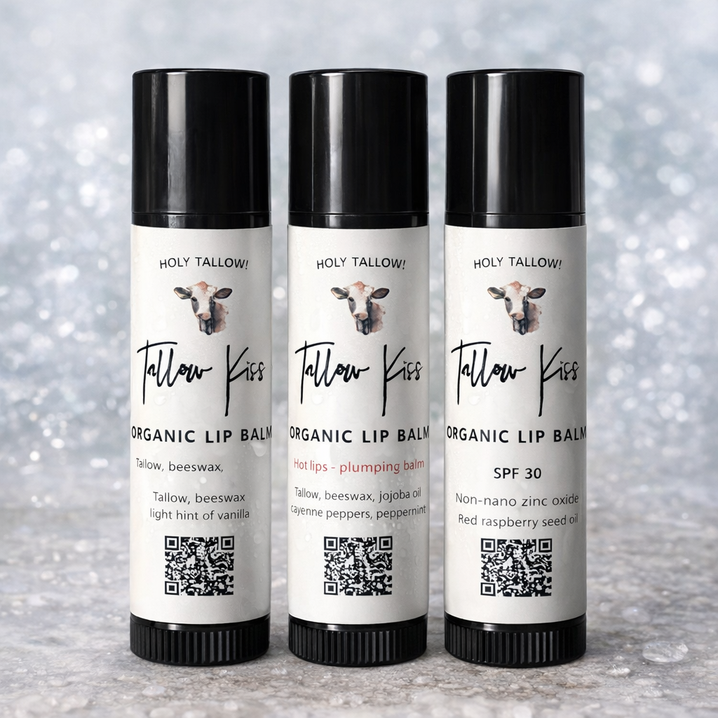 Tallow Kiss - 100% grass fed beef tallow lip balm