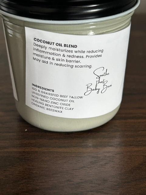 Baby Bum all-natural, organic, diaper rash cream with tallow from 100% grassfed, finished beef - 6oz jar